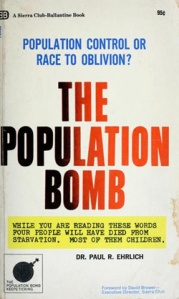 Paul Ehrlich, author of The Population Bomb, wagered against economist Julian Simon of the University of Maryland that resource scarcity would lead to a rise in the cost of copper, chromium, nickel, tin, and tungsten from 1980 to 1990.