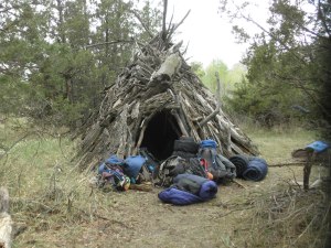 Wickiup: The girls' shelter.
