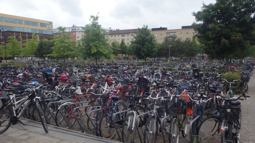 Bicycle Rack in Uppsala, Sweden.